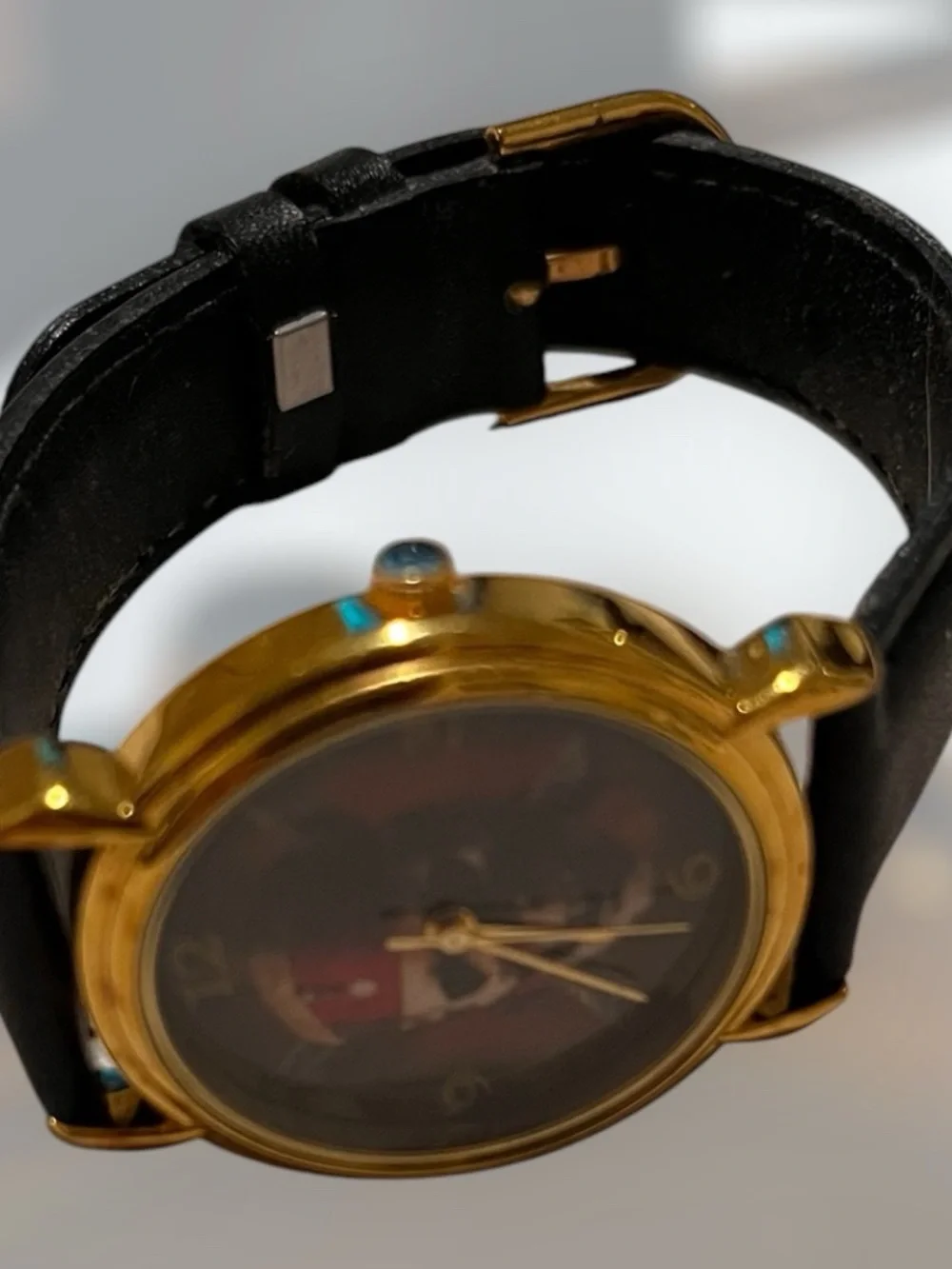Disney Pirates Of The Caribbean Leather Skull Watch